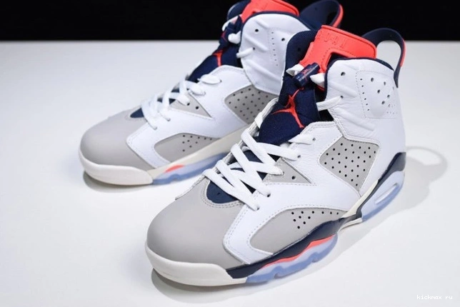 Rep Jordan White Infrared Tinker Grey-Sail 23-Neutral 384664-104 Retro 6 Air 0803